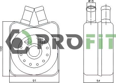 Profit 1745-0069 - Eļļas radiators, Motoreļļa ps1.lv