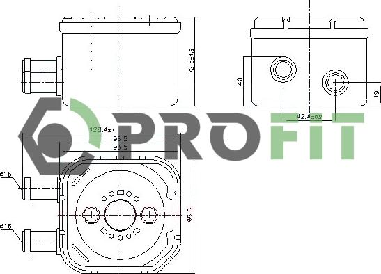 Profit 1745-0064 - Eļļas radiators, Motoreļļa ps1.lv