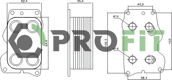 Profit 1745-0011 - Eļļas radiators, Motoreļļa ps1.lv