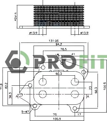 Profit 1745-0031 - Eļļas radiators, Motoreļļa ps1.lv