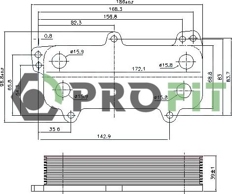 Profit 1745-0070 - Eļļas radiators, Motoreļļa ps1.lv