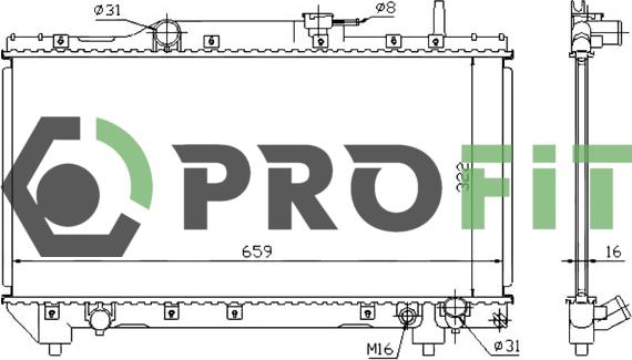 Profit 1740-0406 - Radiators, Motora dzesēšanas sistēma ps1.lv