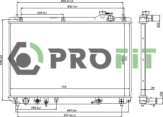 Profit 1740-0424 - Radiators, Motora dzesēšanas sistēma ps1.lv