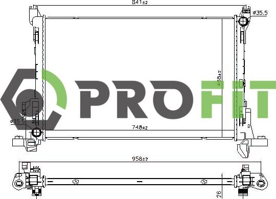 Profit 1740-0091 - Radiators, Motora dzesēšanas sistēma ps1.lv