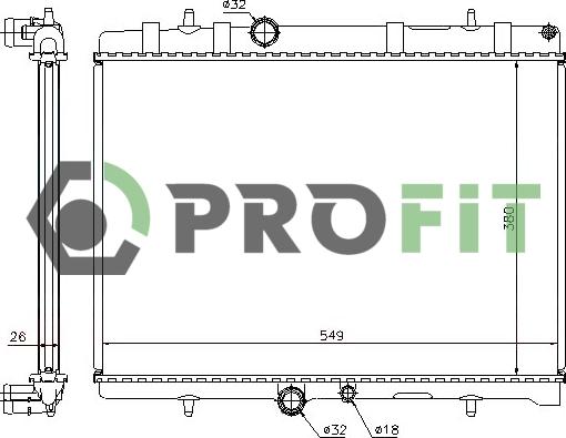 Profit 1740-0093 - Radiators, Motora dzesēšanas sistēma ps1.lv