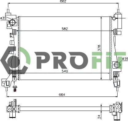 Profit 1740-0396 - Radiators, Motora dzesēšanas sistēma ps1.lv