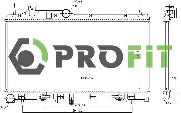 Profit 1740-0358 - Radiators, Motora dzesēšanas sistēma ps1.lv