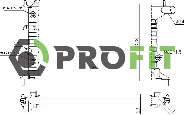 Profit 1740-0369 - Radiators, Motora dzesēšanas sistēma ps1.lv