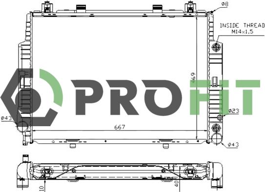 Profit 1740-0303 - Radiators, Motora dzesēšanas sistēma ps1.lv