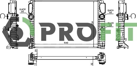 Profit 1740-0312 - Radiators, Motora dzesēšanas sistēma ps1.lv