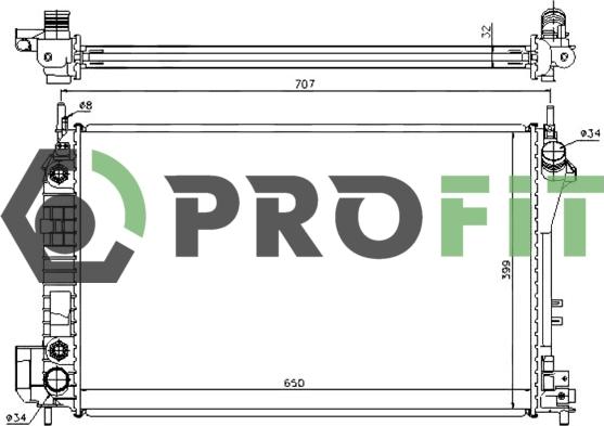 Profit 1740-0384 - Radiators, Motora dzesēšanas sistēma ps1.lv