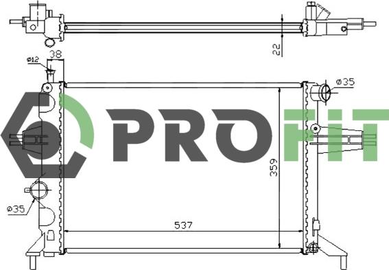 Profit 1740-0372 - Radiators, Motora dzesēšanas sistēma ps1.lv