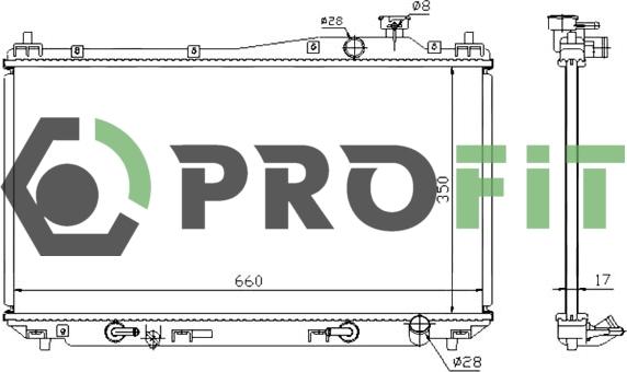 Profit 1740-0205 - Radiators, Motora dzesēšanas sistēma ps1.lv