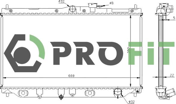 Profit 1740-0201 - Radiators, Motora dzesēšanas sistēma ps1.lv