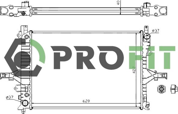 Profit 1740-0702 - Radiators, Motora dzesēšanas sistēma ps1.lv