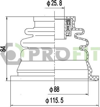 Profit 2810-0030 XLB - Putekļusargs, Piedziņas vārpsta ps1.lv