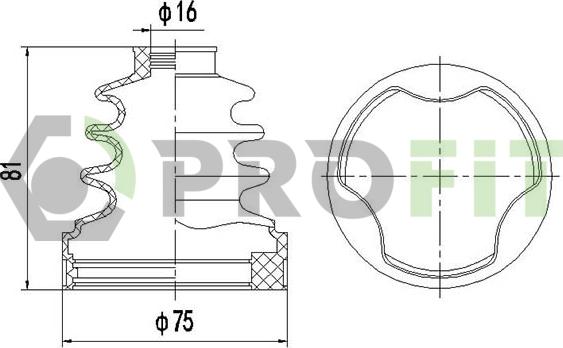 Profit 2810-0031 XLB - Putekļusargs, Piedziņas vārpsta ps1.lv