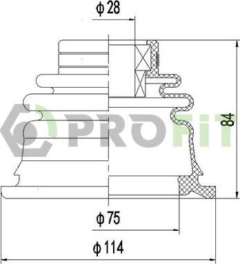 Profit 2810-0029 XLB - Putekļusargs, Piedziņas vārpsta ps1.lv