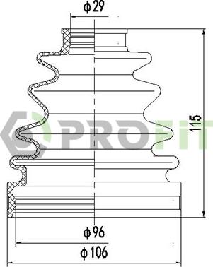 Profit 2710-0045 XLB - Putekļusargs, Piedziņas vārpsta ps1.lv