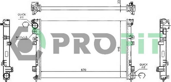 Profit PR 0545A1 - Radiators, Motora dzesēšanas sistēma ps1.lv