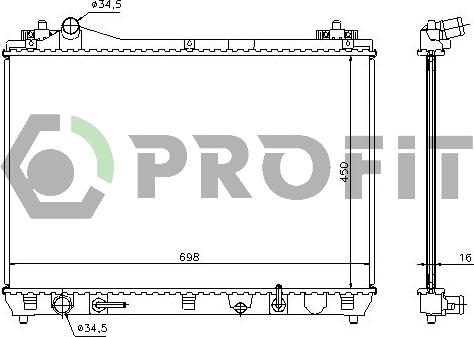 Profit PR 7050N3 - Radiators, Motora dzesēšanas sistēma ps1.lv