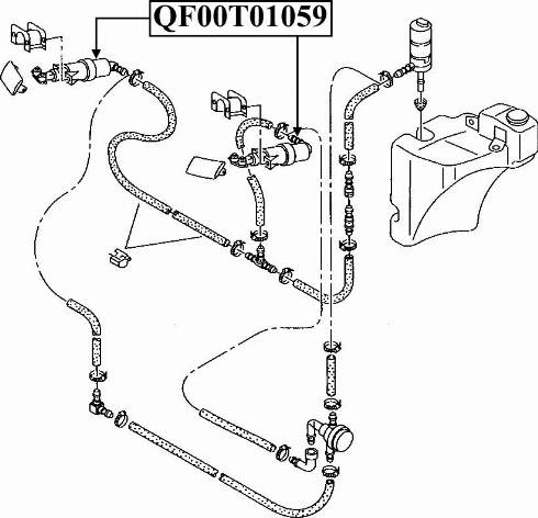 Quattro Freni QF00T01059 - Ūdens sprausla, Lukturu tīrīšanas sistēma ps1.lv