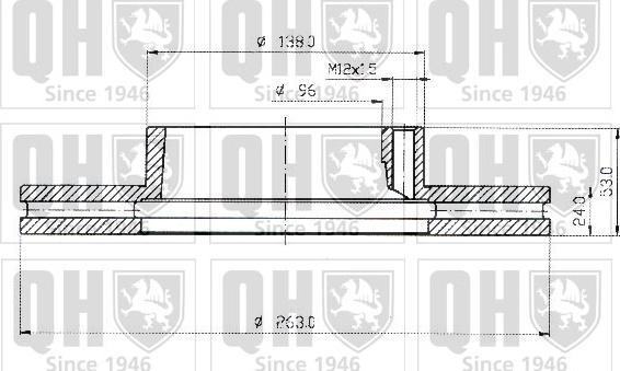 Quinton Hazell BDC4426 - Bremžu diski ps1.lv