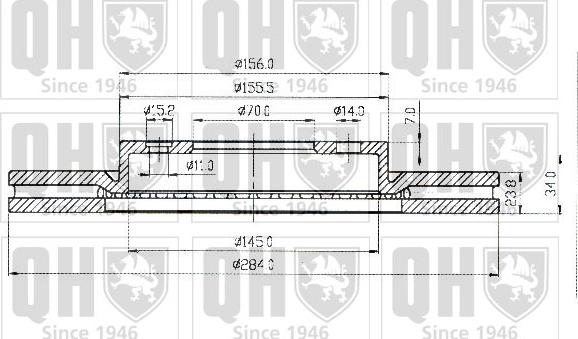 Quinton Hazell BDC4397 - Bremžu diski ps1.lv