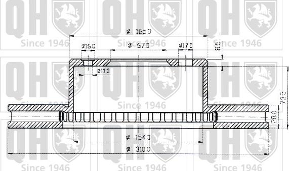 Quinton Hazell BDC4323 - Bremžu diski ps1.lv