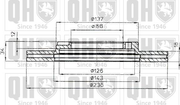 Quinton Hazell BDC4793 - Bremžu diski ps1.lv