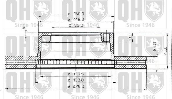 Quinton Hazell BDC3450 - Bremžu diski ps1.lv