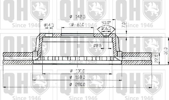 Quinton Hazell BDC3451 - Bremžu diski ps1.lv