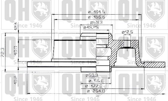 Quinton Hazell BDC3594 - Bremžu diski ps1.lv