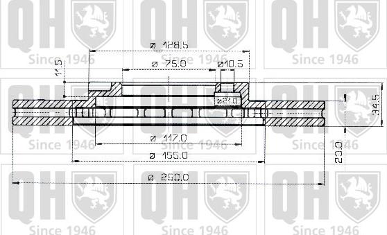 Quinton Hazell BDC3529 - Bremžu diski ps1.lv