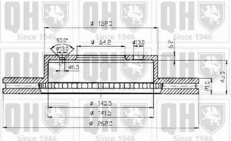 Quinton Hazell BDC3626 - Bremžu diski ps1.lv