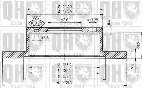 Quinton Hazell BDC3389 - Bremžu diski ps1.lv