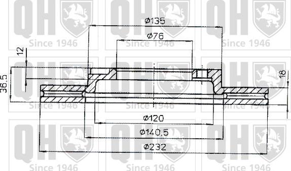 Quinton Hazell BDC3795 - Bremžu diski ps1.lv