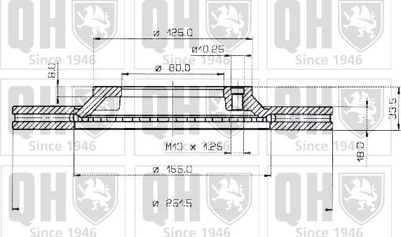 Quinton Hazell BDC3739 - Bremžu diski ps1.lv