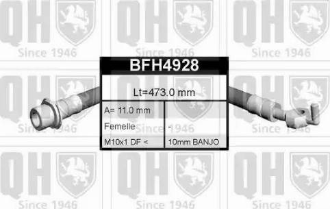 Quinton Hazell BFH4928 - Bremžu šļūtene ps1.lv