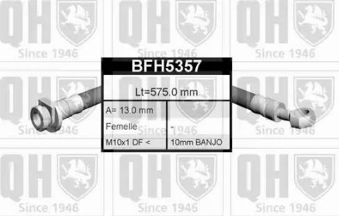 Quinton Hazell BFH5357 - Bremžu šļūtene ps1.lv