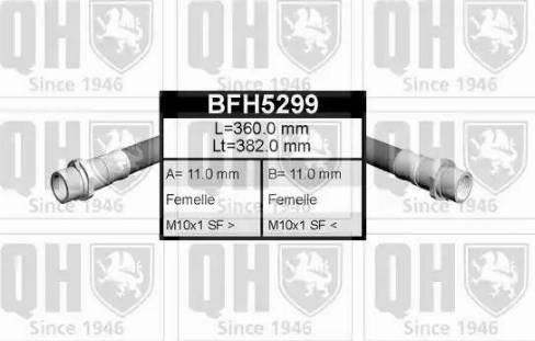 Quinton Hazell BFH5299 - Bremžu šļūtene ps1.lv