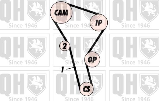 Quinton Hazell QBK134P - Zobsiksnas komplekts ps1.lv