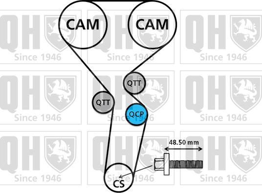 Quinton Hazell QBK247 - Zobsiksnas komplekts ps1.lv