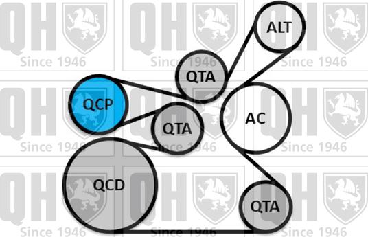 Quinton Hazell QDK148 - Ķīļrievu siksnu komplekts ps1.lv