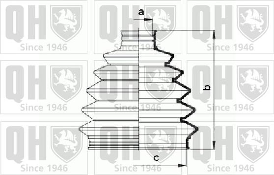 Quinton Hazell QJB873 - Putekļusargs, Piedziņas vārpsta ps1.lv