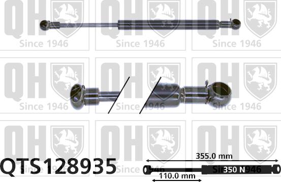 Quinton Hazell QTS128935 - Gāzes atspere, Motora pārsegs ps1.lv