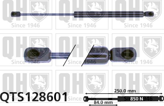 Quinton Hazell QTS128601 - Gāzes atspere, Motora pārsegs ps1.lv