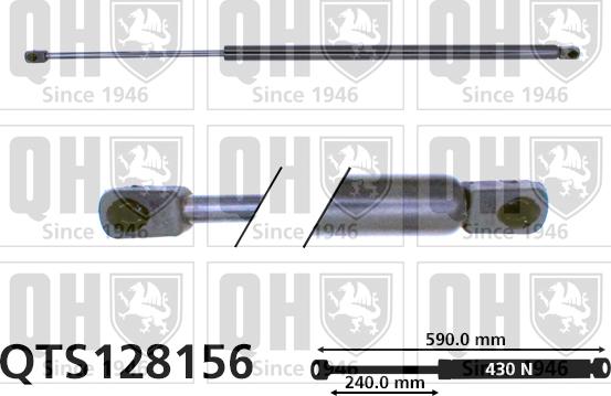 Quinton Hazell QTS128156 - Gāzes atspere, Bagāžas / Kravas nodalījuma vāks ps1.lv