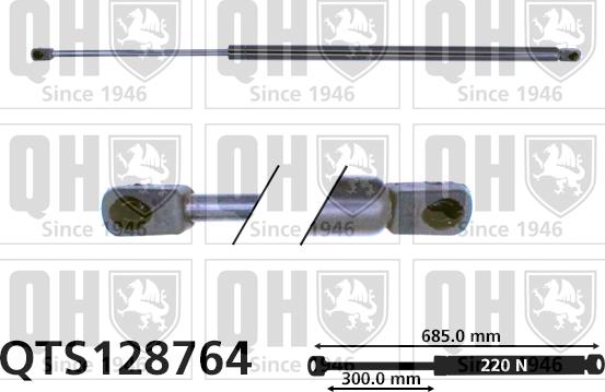 Quinton Hazell QTS128764 - Gāzes atspere, Motora pārsegs ps1.lv