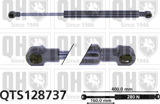 Quinton Hazell QTS128737 - Gāzes atspere, Motora pārsegs ps1.lv